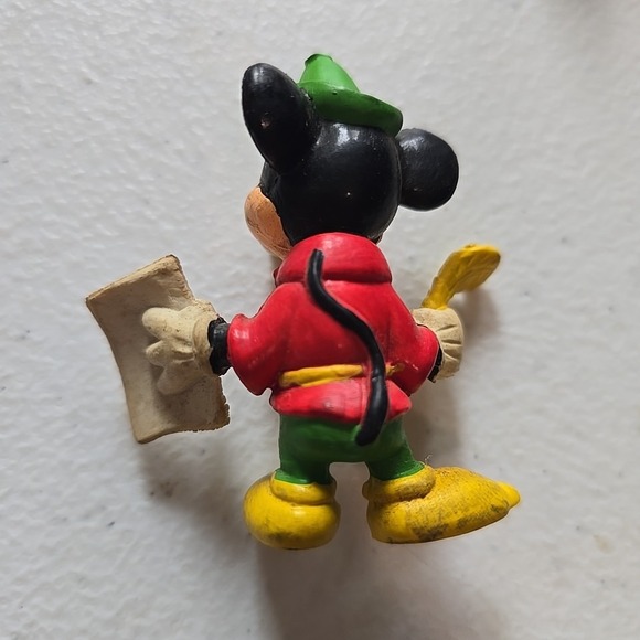 Vintage 1980s Disney Mickey Mouse PVC Figure RETRO Poet Writing Dear Letter - Picture 4 of 5